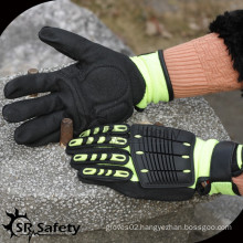 SRSAFETY TPR sewing on back smash-proof hand protection work glove